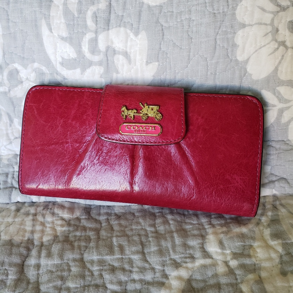 Coach Magenta Clutch